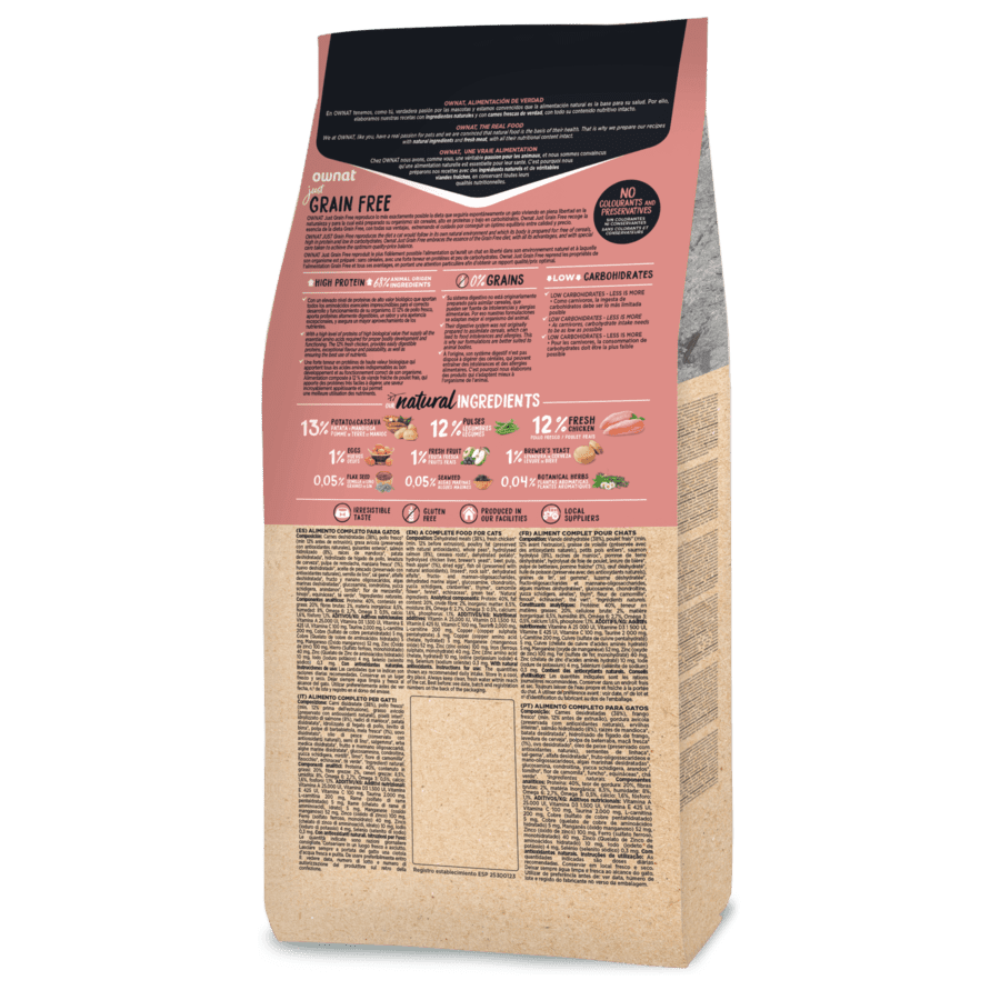 Ownat Just Gf Adult Chicken (Cat) 3 Kg - Imagen 2