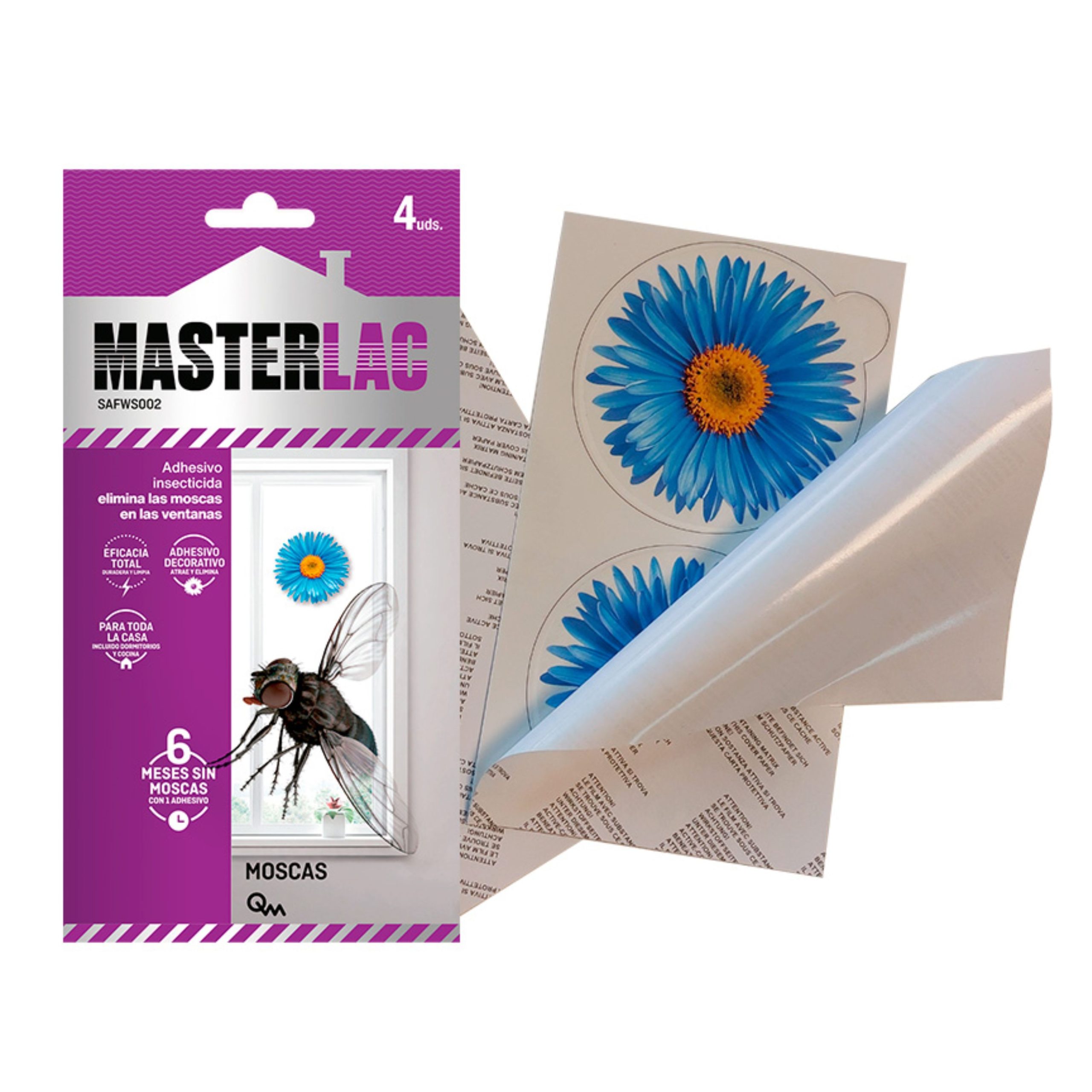 MASTERLAC Adhesivo Insecticida Ventanas 4 uds. - Imagen 2