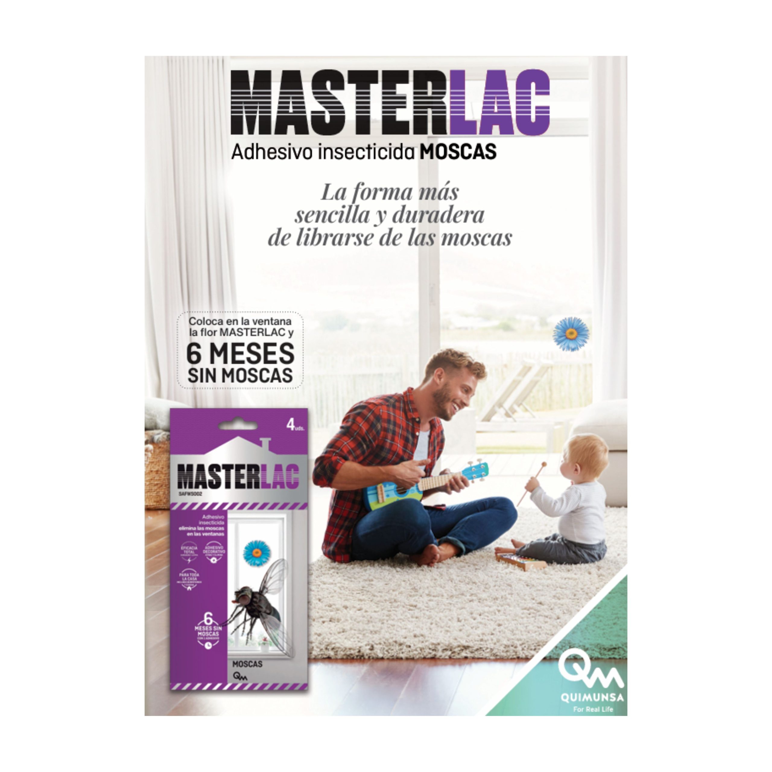 MASTERLAC Adhesivo Insecticida Ventanas 4 uds. - Imagen 3