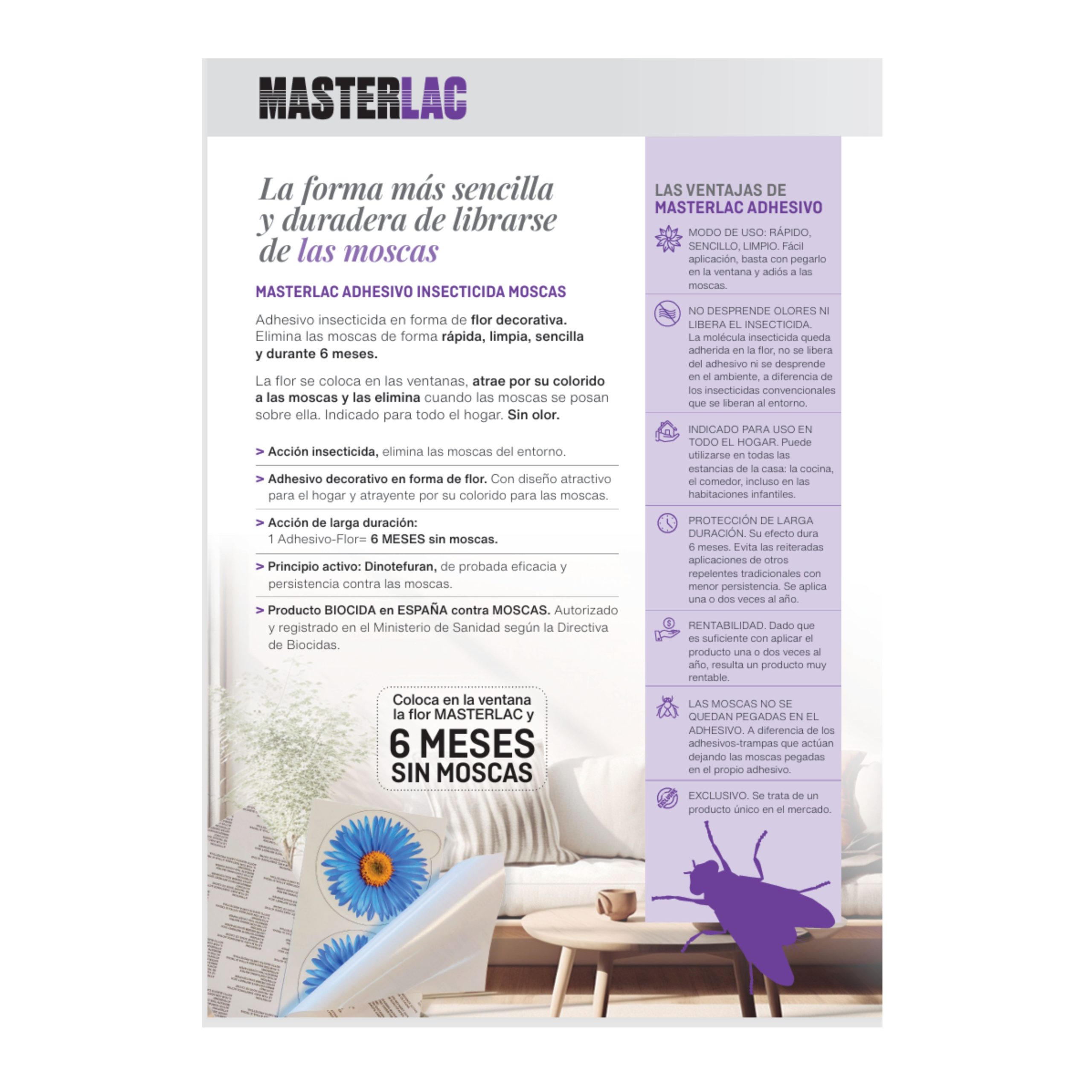 MASTERLAC Adhesivo Insecticida Ventanas 4 uds. - Imagen 4