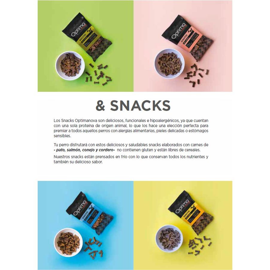 SNACK SENSITIVE PATO 150gr.Optima Nova - Imagen 4