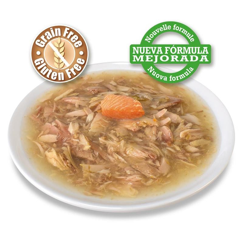 LATA Atún blanco y salmón en salsa 80gr. - Imagen 2