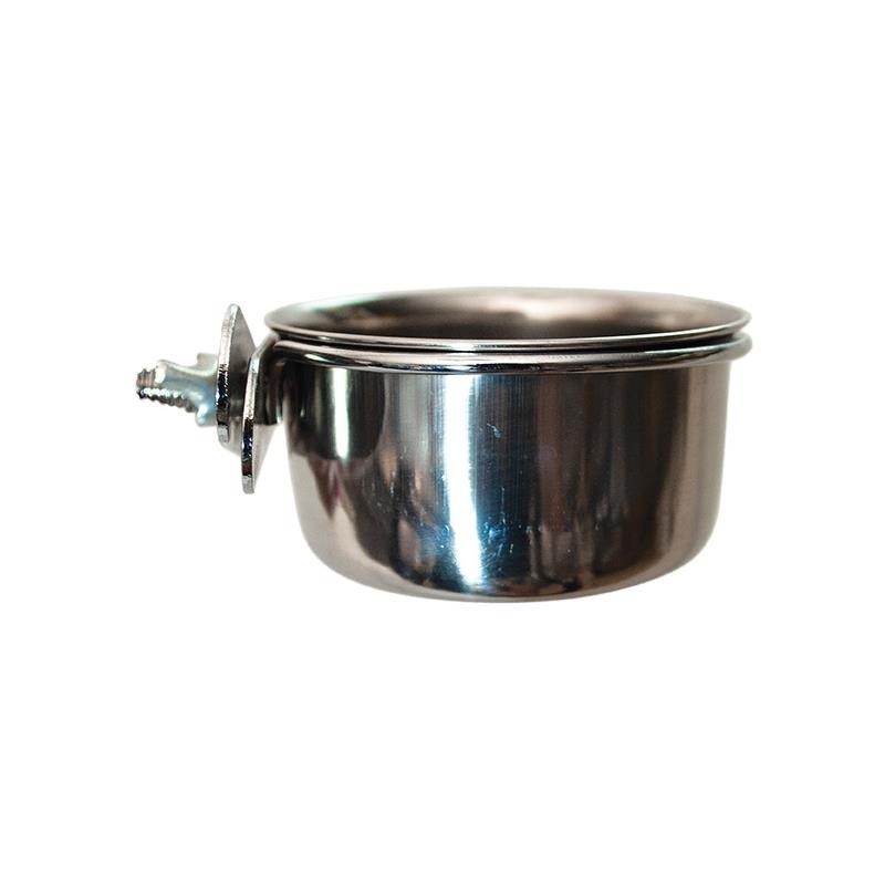 COMEDERO LORO INOX. 8cm.CON TORNILLO - Imagen 2