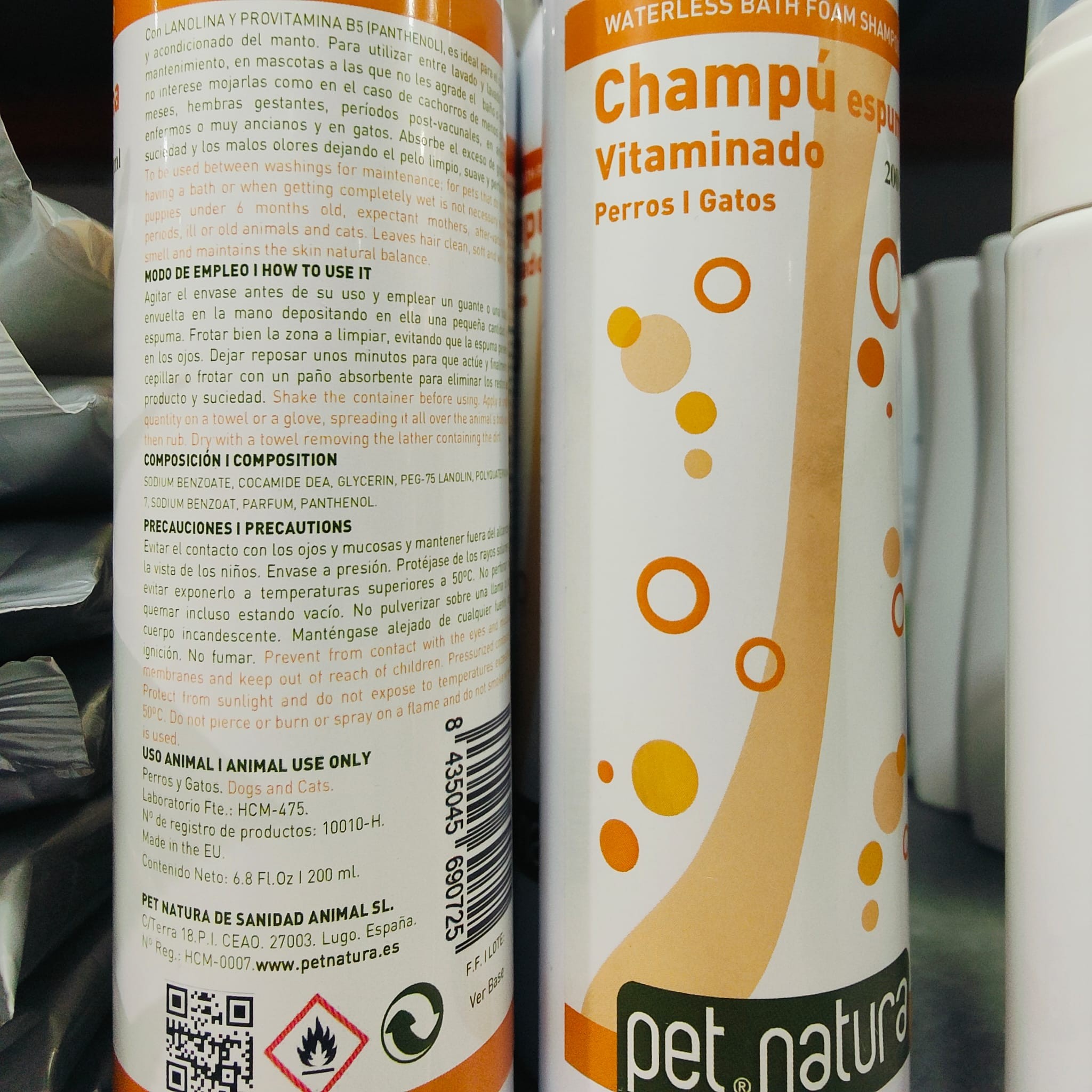 CHAMPU ESPUMA SECA 210ml. PetNatura - Imagen 2