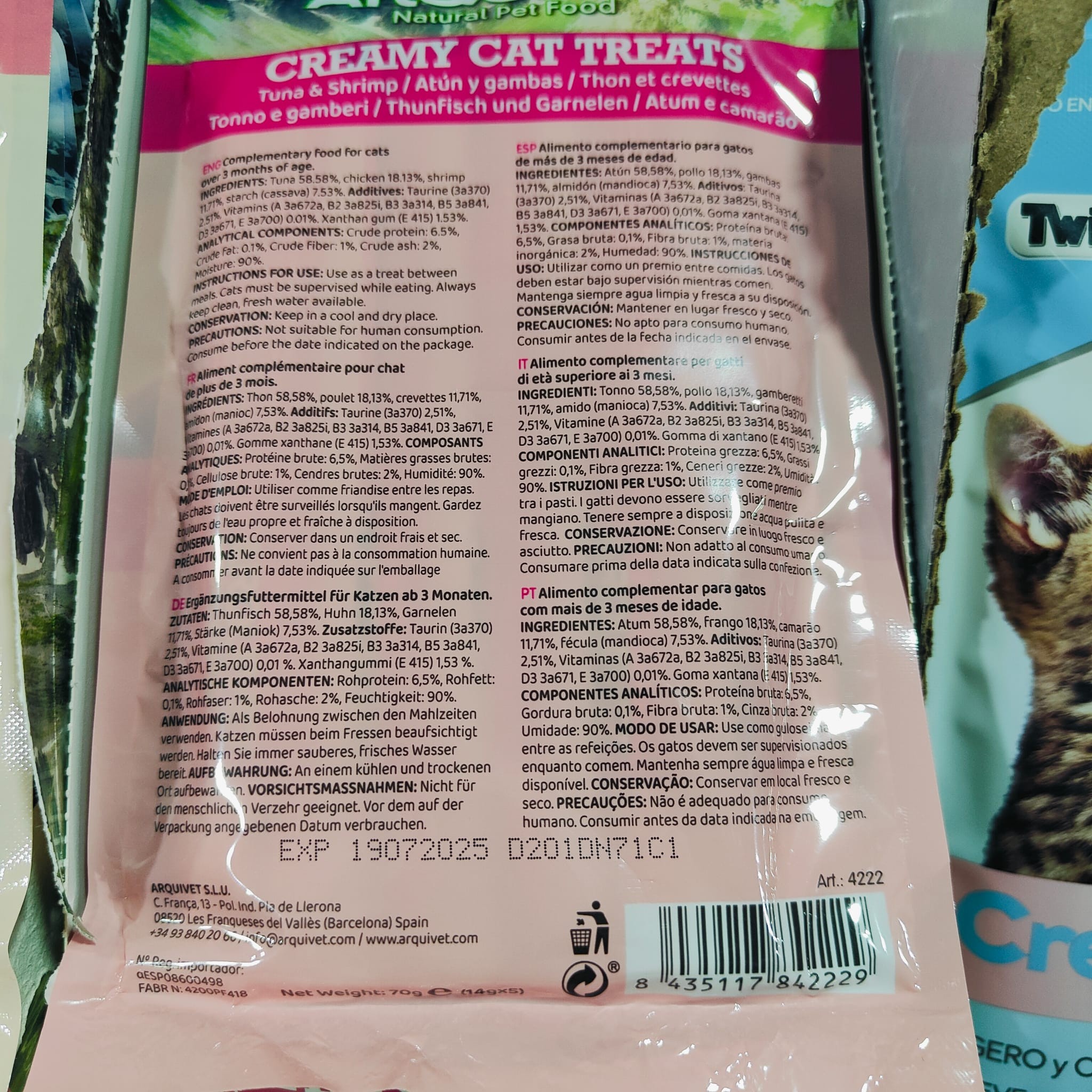 Snack CREMOSO de atún y gambas (bolsa 5 sobres de 14 g) - Imagen 3
