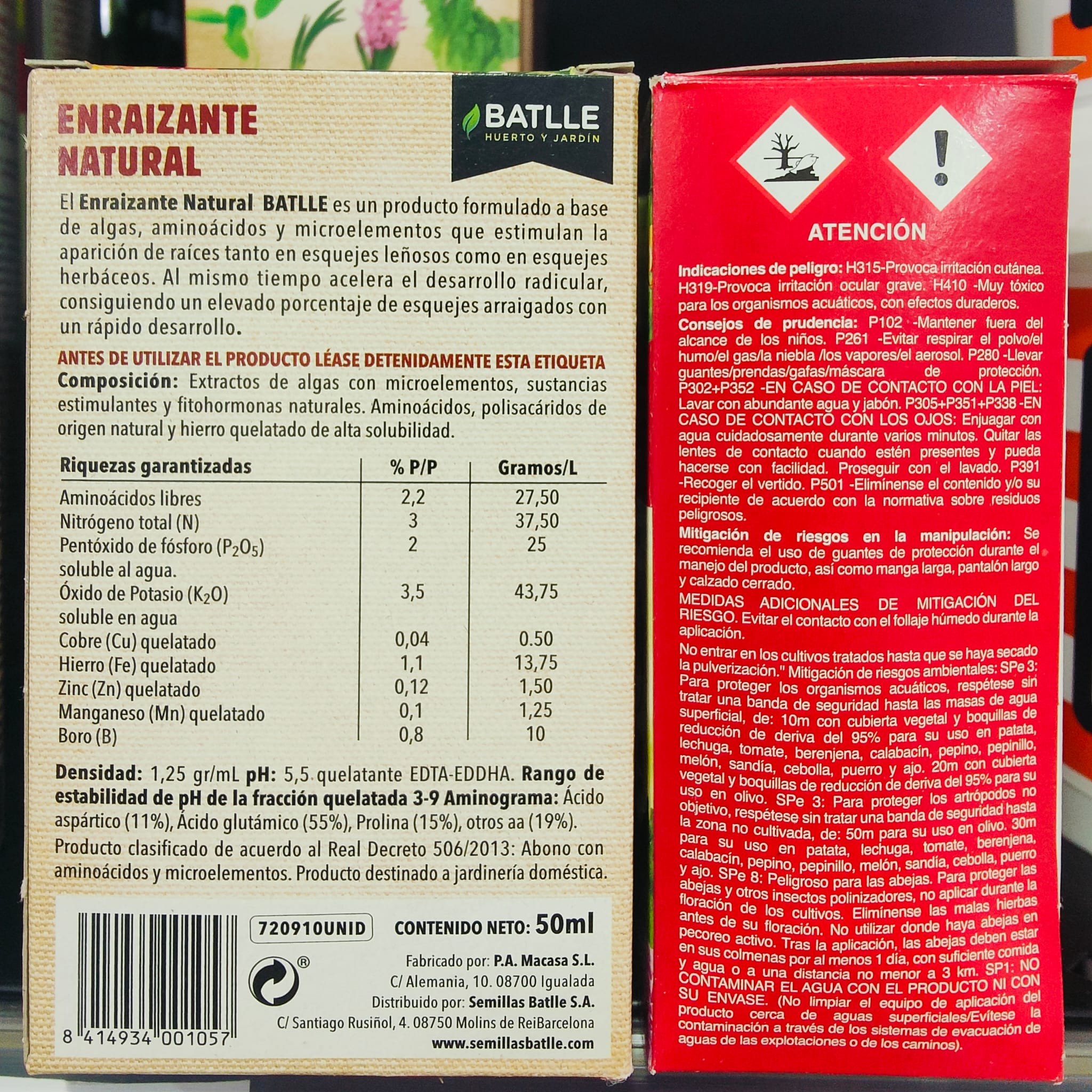 HORMONAS ENRAIZANTES Caja 50 ml. - Imagen 2