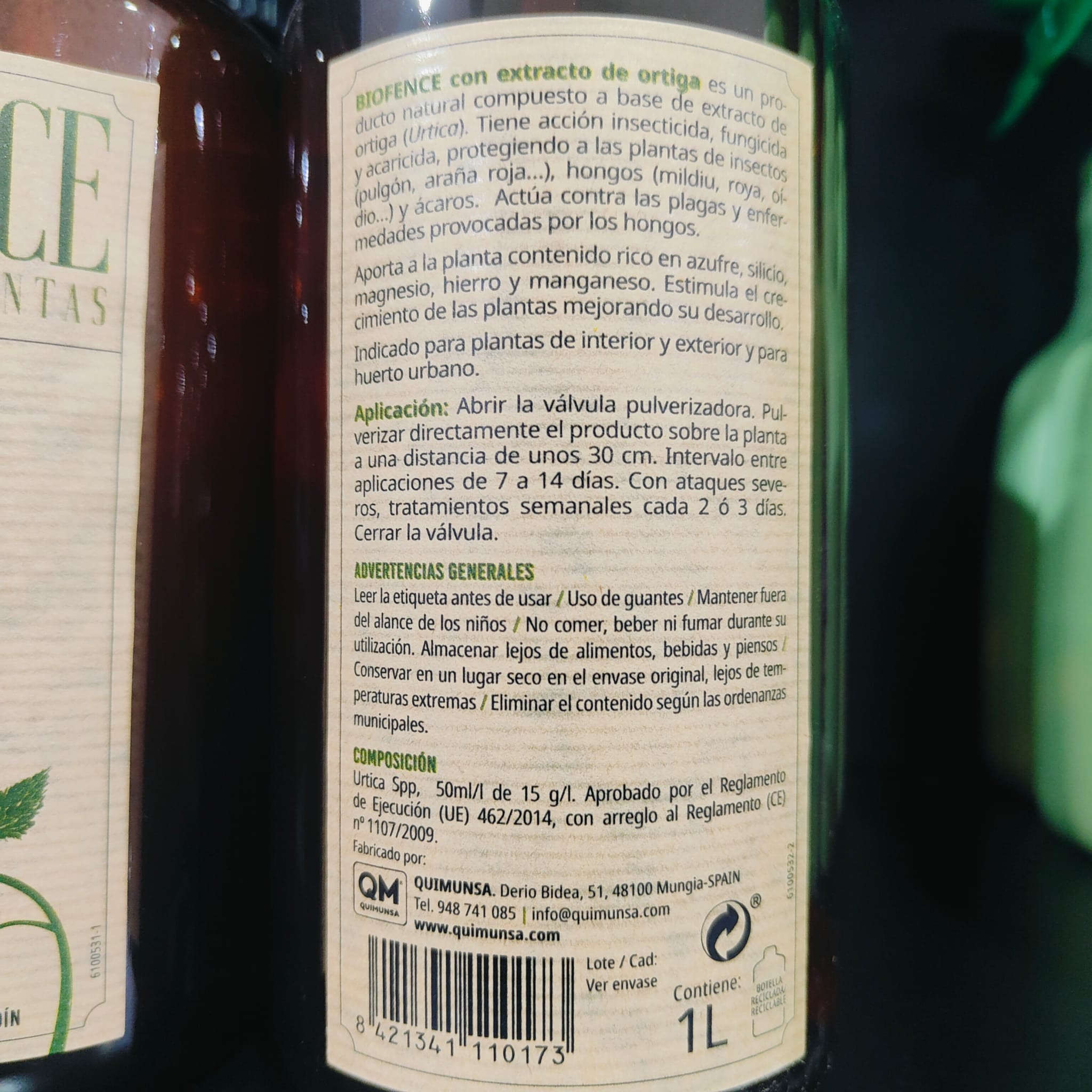 BIOFENCE Ortigas 1 lT. Cuidado de Plantas - Imagen 4