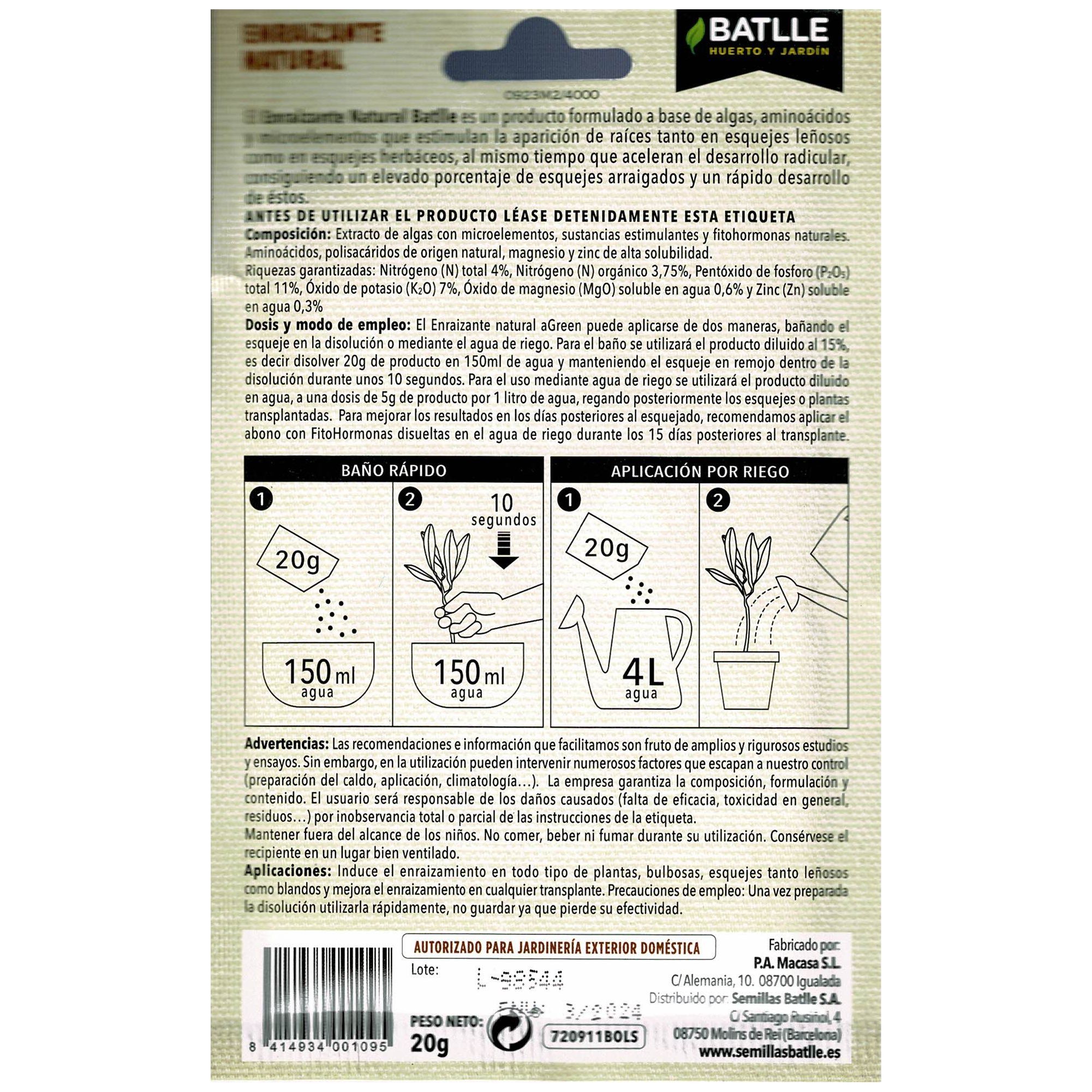 HORMONAS ENRAIZANTES 20 gr. - Imagen 2
