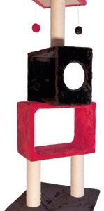 RASCADOR ROJO Y NEGRO 50x50x124cm.