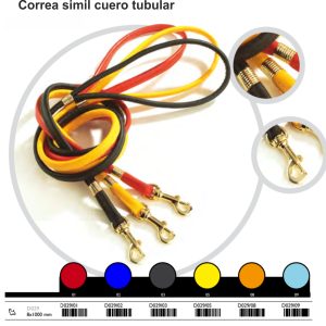 CORREA SIMIL CUERO TUBULAR 8X1000MM.ROJO