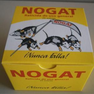 RATICIDA NOGAT 15 SOBRES. X 10 GR. "NUEVO FORMATO"